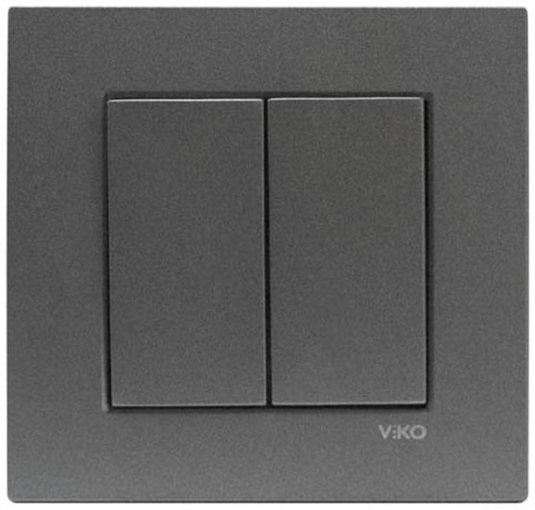 выключатель 2-ой черный ВИКО