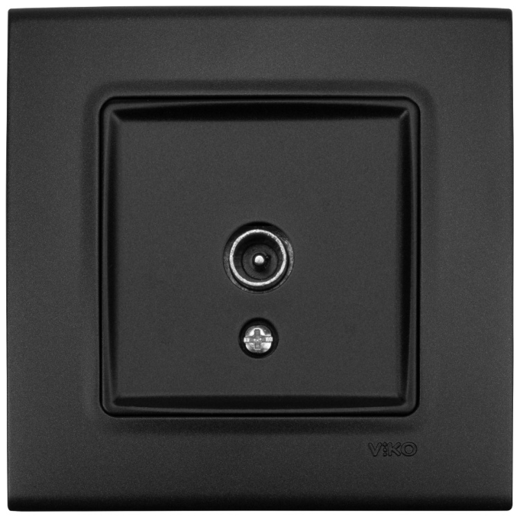 ТВ розетка оконечная черный ВИКО