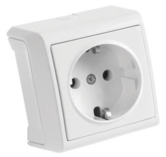 вико разетка с заземление белая